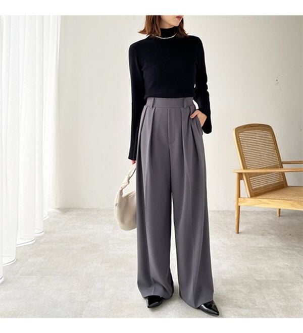 GeeRA（ジーラ）の「インタックスラックスワイドパンツ（フルレングスパンツ）」｜詳細画像