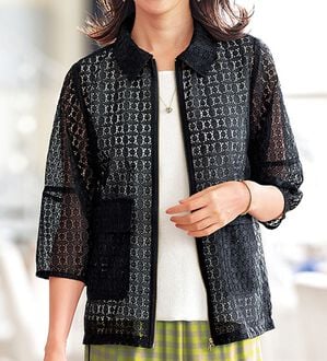 BELLUNA（ベルーナ）の「上品花柄レースジャケット（その他ジャケット）」｜詳細画像