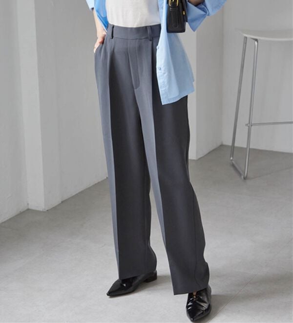 RANAN（ラナン）の「【選べる２丈】機能付！美脚シルエットセンタープレスワイドパンツ（フルレングスパンツ）」｜詳細画像