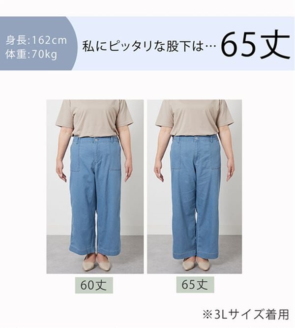 BELLUNA（ベルーナ）の「新感覚！メッシュデニムワイドパンツ（フルレングスパンツ）」｜詳細画像