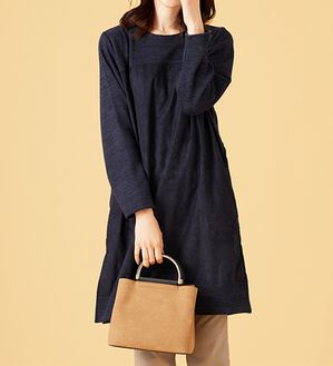 BELLUNA（ベルーナ）の「【Ｌａｇｒｉｌｕａ】異素材切替キルトステッチ風チュニック（チュニック）」｜詳細画像