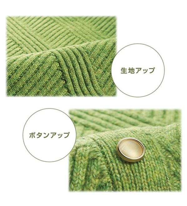 BELLUNA（ベルーナ）の「ミックス調ボタン使いニットチュニック（チュニック）」｜詳細画像