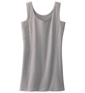 LAVIENNE（ラヴィエンヌ）の「【とろけるような肌ざわり】テンセル（ＴＭ）繊維コットン混汗取りパッド付タンク（肌着・インナーウェア）」｜シルバーグレー