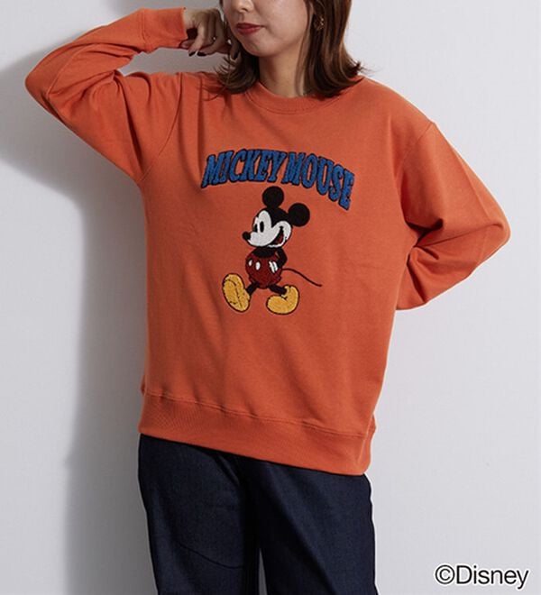 BELLUNA（ベルーナ）の「＜Ｄｉｓｎｅｙ＞【ミッキー】さがら刺しゅう裏毛トレーナー（カットソー）」｜詳細画像