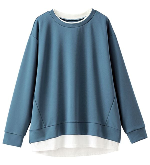 BELLUNA（ベルーナ）の「重ね着風とろみ素材プルオーバー（カットソー）」｜詳細画像