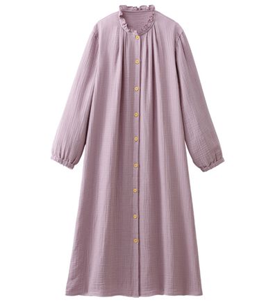 LAVIENNE（ラヴィエンヌ）の「オーガニックコットン３重ガーゼワンピース（パジャマ・ルームウェア）」