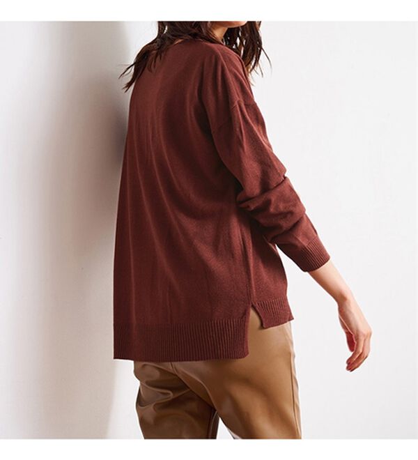 RANAN（ラナン）の「Ｖネックカシミヤタッチニット（ニット・セーター）」｜詳細画像