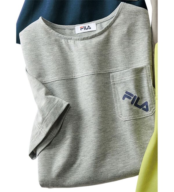 ルフラン（ルフラン）の「＜ＦＩＬＡ＞ステッチデザインＴシャツ（Tシャツ）」｜杢グレー