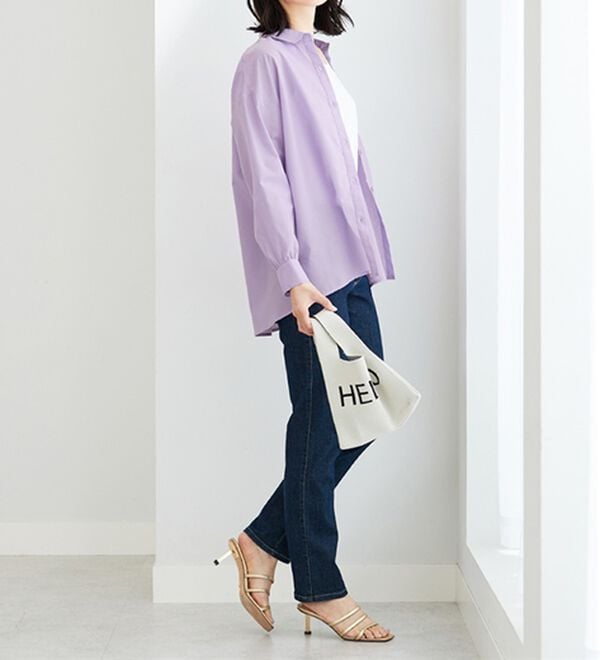 BELLUNA（ベルーナ）の「ベーシックデザインオーバーサイズシャツ（シャツ）」｜詳細画像