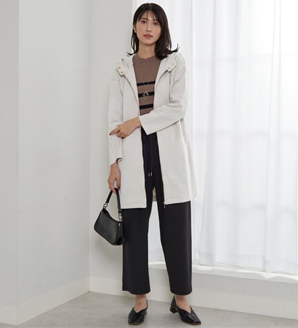 BELLUNA（ベルーナ）の「衿デザインロング丈パーカー（パーカー）」｜詳細画像