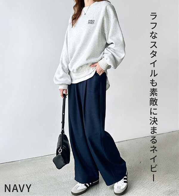 GeeRA（ジーラ）の「【体型カバー】上品なのにラクちんワイドパンツ（フルレングスパンツ）」｜詳細画像