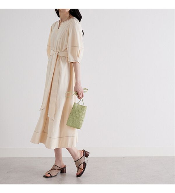 GeeRA（ジーラ）の「前後２ＷＡＹランタンスリーブフレアーワンピース（その他ワンピース）」｜詳細画像