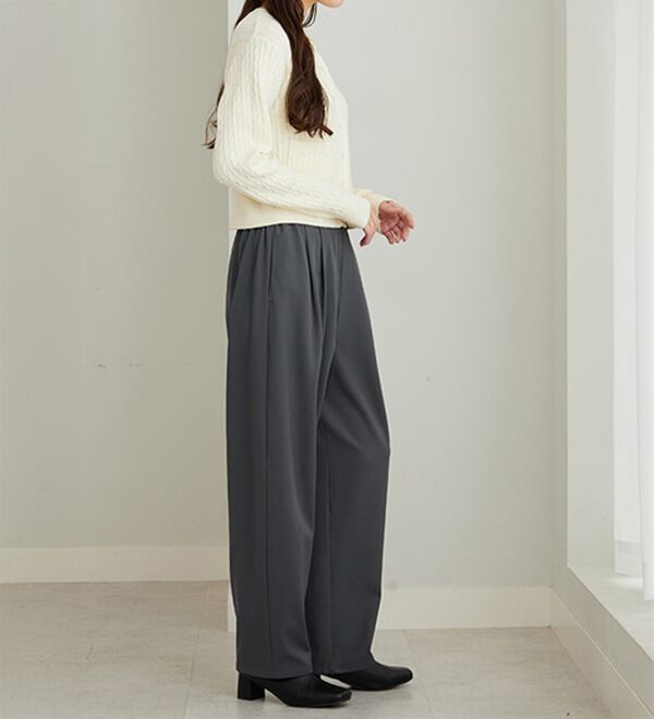 GeeRA（ジーラ）の「【再入荷】オンオフ着られる！カーブパンツ（フルレングスパンツ）」｜詳細画像