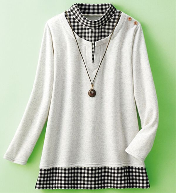 ルフラン（ルフラン）の「【４色組】手抜きに見せないお洒落なプルオーバー（カットソー）」｜詳細画像