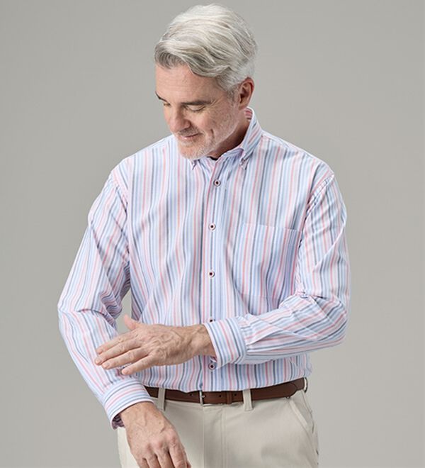 「お出かけ応援！防花粉オックスシャツ（メンズシャツ）」｜詳細画像