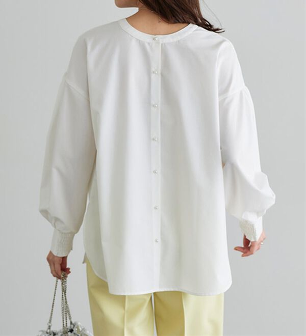 Pierrot（ピエロ）の「２ｗａｙパールボタンブラウス（ブラウス）」｜詳細画像