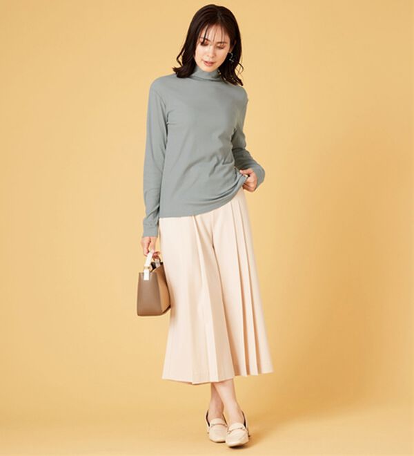 BELLUNA（ベルーナ）の「素肌想いの綿１００％シアープルオーバー（カットソー）」｜詳細画像