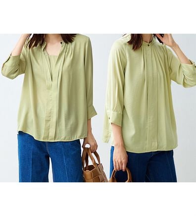 RANAN（ラナン）の「２ＷＡＹネックビンテージサテンブラウス（ブラウス）」