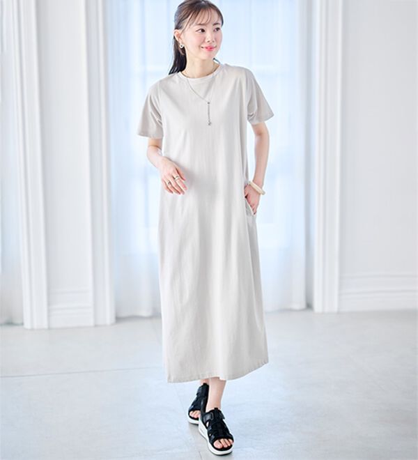 RANAN（ラナン）の「【5つの機能付】ひんやりポケット付マキシワンピース（その他ワンピース）」｜詳細画像