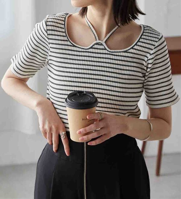 RANAN（ラナン）の「ホルターネックリブトップス（カットソー）」｜詳細画像