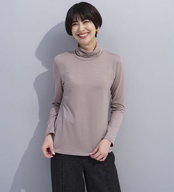 BELLUNA（ベルーナ）の「なめらかテンセル（ＴＭ）繊維ストレッチプルオーバー（カットソー）」｜詳細画像