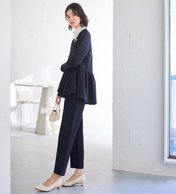 GeeRA（ジーラ）の「【2点セット】ペプラムジャケットセットアップスーツ（パンツスーツ）」｜詳細画像