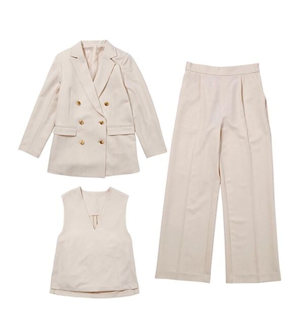 GeeRA（ジーラ）の「【入卒式/セレモニー】着回しベスト＆ジャケットセットスーツ（パンツスーツ）」｜詳細画像