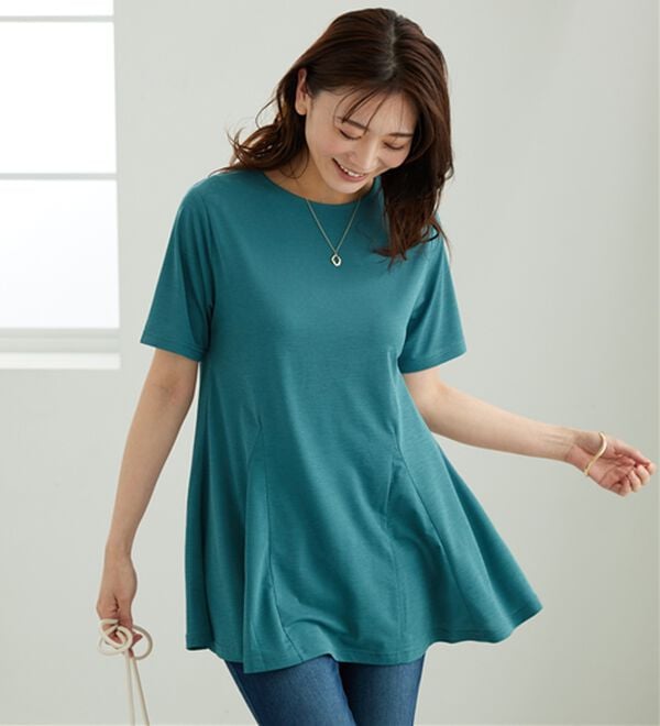 BELLUNA（ベルーナ）の「冷感フレアーシルエットチュニック（チュニック）」｜詳細画像