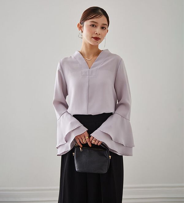 RANAN（ラナン）の「袖ペプラムデザイントップスセットアップ（セットアップ）」｜詳細画像