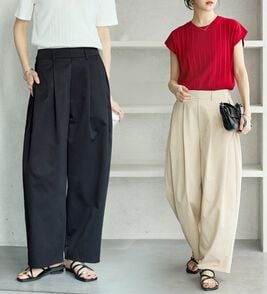 GeeRA（ジーラ）の「カーブデザインワイドチノパンツ（フルレングスパンツ）」