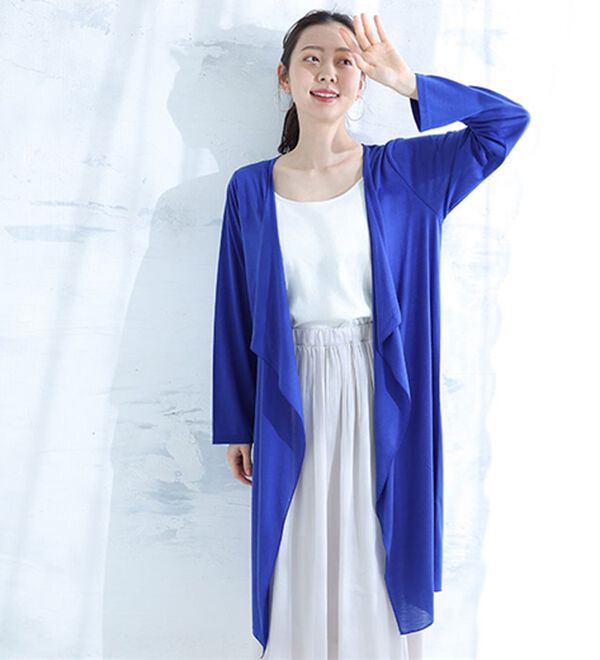 A HAPPY MARILYN（アハッピーマリリン）の「【Ｍ～８Ｌ】【ＵＶカット】長袖トッパーカーディガン（ニットカーディガン）」｜詳細画像