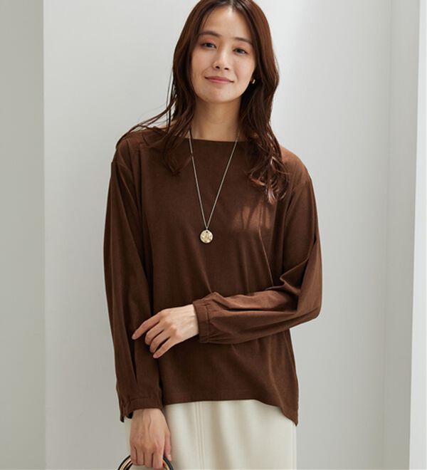 BELLUNA（ベルーナ）の「ふんわりコーデュロイ素材プルオーバー（カットソー）」｜詳細画像