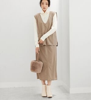 BELLUNA（ベルーナ）の「【体型カバー！】嬉しい多機能セットアップ（セットアップ）」｜ベージュ