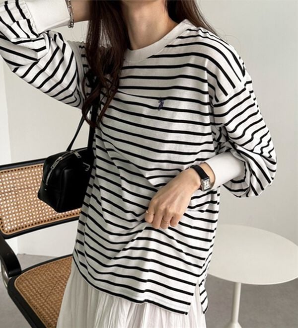 GeeRA（ジーラ）の「【Ｕ．Ｓ．　ＰＯＬＯ　ＡＳＳＮ．】配色ラインロンＴ（カットソー）」｜詳細画像