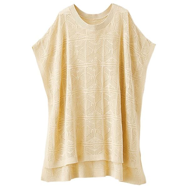 BELLUNA（ベルーナ）の「パッチワーク調透かし編みチュニックベスト（ベスト）」｜詳細画像