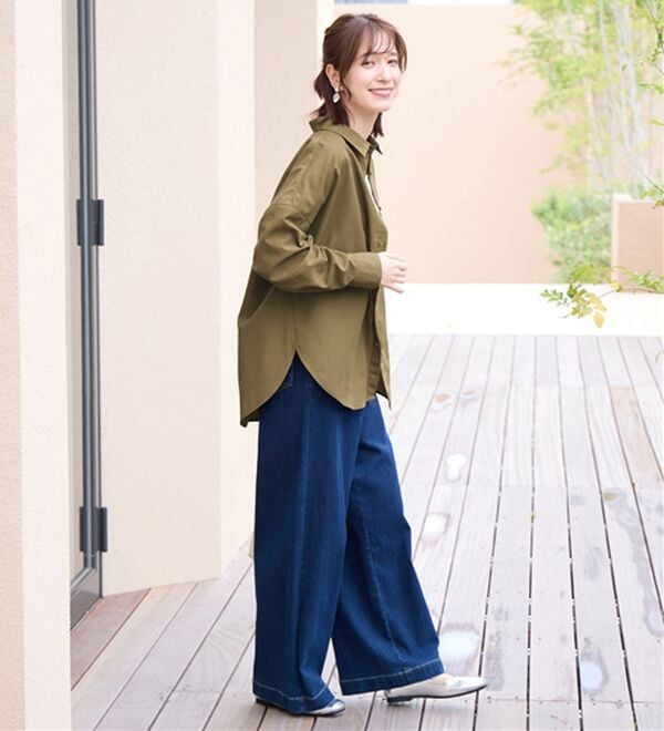 Viola e Viola（ヴィオラ エ ヴィオラ）の「【イージーケア】お手入れ簡単羽織に使えるオーバーシャツ（シャツ）」｜詳細画像