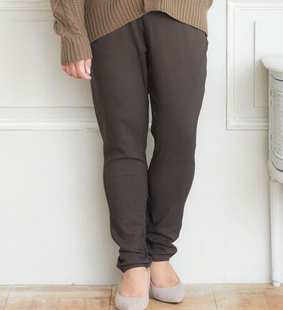 A HAPPY MARILYN（アハッピーマリリン）の「【大きいサイズ】【Ｌ～８Ｌ／選べるデザイン】ストレッチ裏起毛美脚パンツ（テーパードパンツ）」