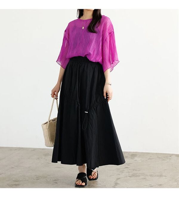 GeeRA（ジーラ）の「前後２ＷＡＹシアーＴシャツブラウス（ブラウス）」｜詳細画像