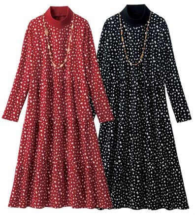ルフラン（ルフラン）の「【２色組】ぽかとろティアードワンピース（カットソーワンピース）」