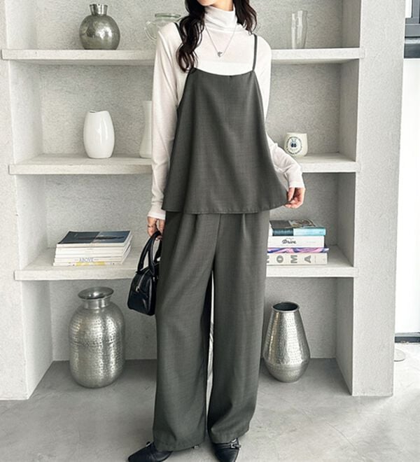 GeeRA（ジーラ）の「セットアップ風キャミソールサロペット（オールインワン）」｜詳細画像