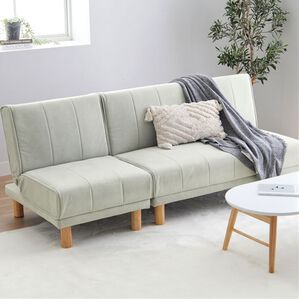 iellio（イエリオ）の「４ＷＡＹスタイリッシュソファベッド＜リクライニングソファ・カウチソファ・オットマンソファ・２人掛け・３人掛け・新生活＞（ソファ）」｜ライトグレー（はっ水機能付）