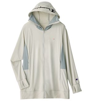 ルフラン（ルフラン）の「＜Ｃｈａｍｐｉｏｎ＞フェイスガード付ＵＶパーカー（パーカー）」｜ライトグレー