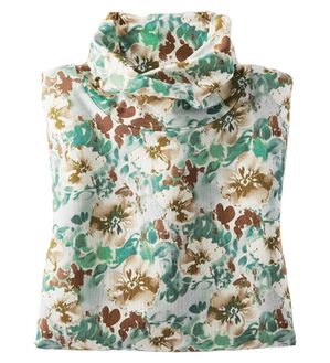 BELLUNA（ベルーナ）の「テンセル（ＴＭ）繊維・コットンプリントプルオーバー（カットソー）」｜グリーン系水彩花柄