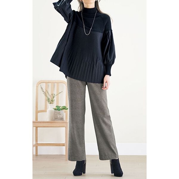 BELLUNA（ベルーナ）の「サイズ満載！柔らかセミワイドパンツ（ワイドパンツ・ガウチョ）」｜詳細画像