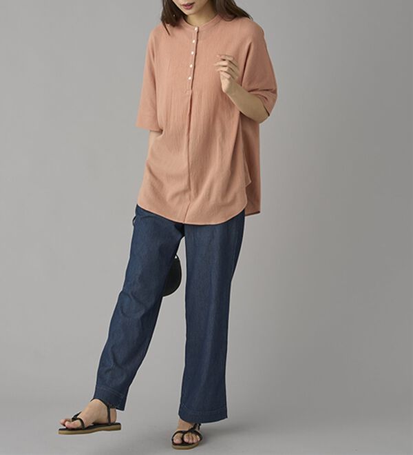 BELLUNA（ベルーナ）の「新感覚！メッシュデニムワイドパンツ（フルレングスパンツ）」｜詳細画像