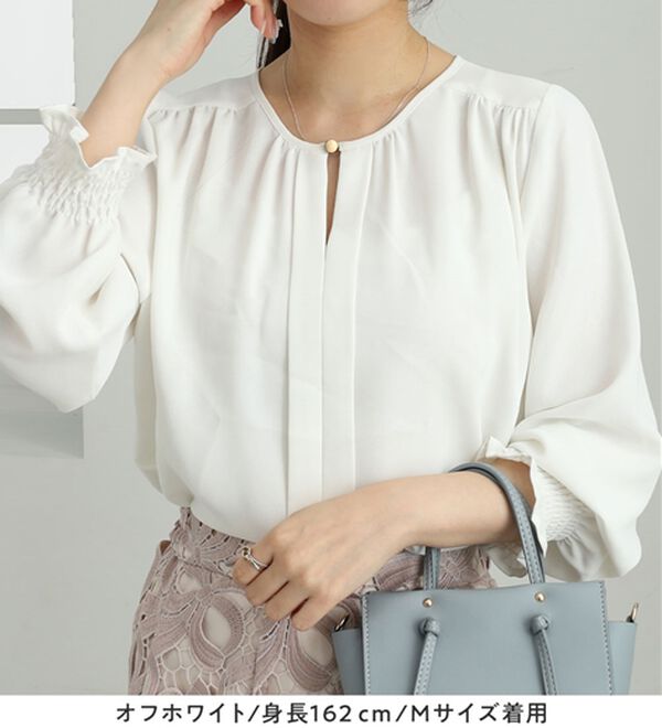 alotta（アロッタ）の「前後２ＷＡＹギャザーブラウス（ブラウス）」｜詳細画像