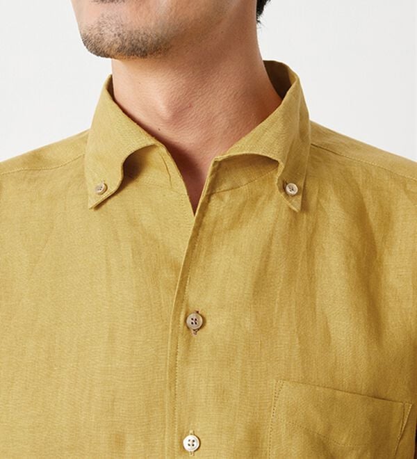 「＜コムルヴァン・オム＞大人のフレンチリネン１００％シャツ（メンズシャツ）」｜詳細画像