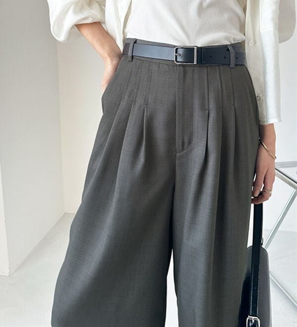 GeeRA（ジーラ）の「３タックワイドパンツ（フルレングスパンツ）」｜詳細画像