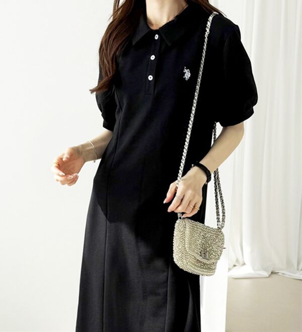 GeeRA（ジーラ）の「【Ｕ．Ｓ．ＰＯＬＯＡＳＳＮ】ポロ衿ワンピ―ス（その他ワンピース）」｜詳細画像