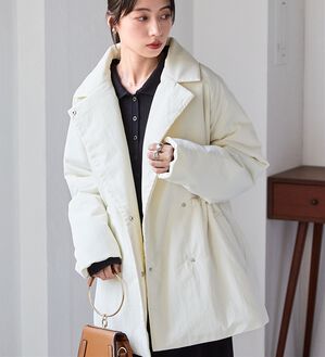 RANAN（ラナン）の「テーラードカラー中わたジャケット（ハーフコート）」｜詳細画像